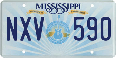 MS license plate NXV590