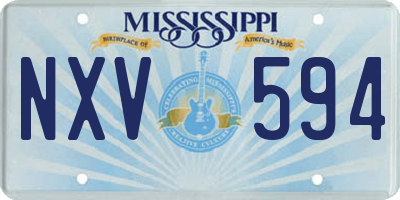 MS license plate NXV594