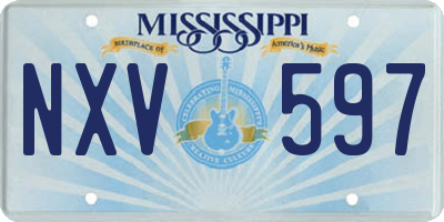 MS license plate NXV597
