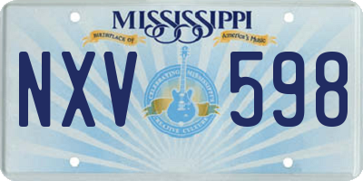 MS license plate NXV598