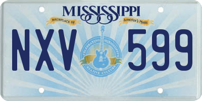 MS license plate NXV599