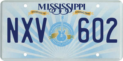 MS license plate NXV602
