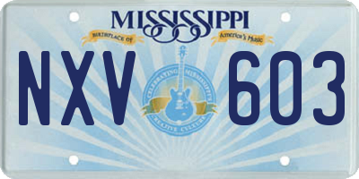 MS license plate NXV603