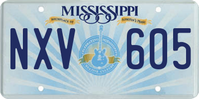 MS license plate NXV605