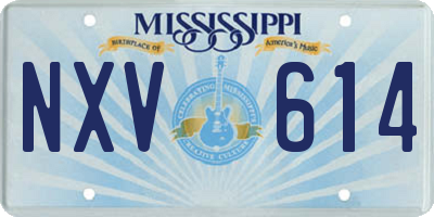 MS license plate NXV614