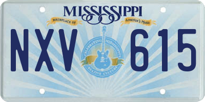 MS license plate NXV615