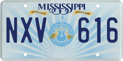 MS license plate NXV616