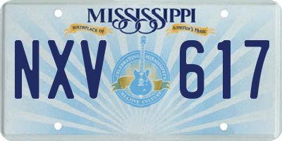MS license plate NXV617