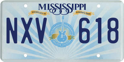 MS license plate NXV618