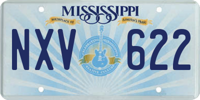 MS license plate NXV622
