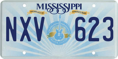 MS license plate NXV623