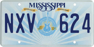 MS license plate NXV624