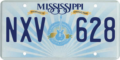 MS license plate NXV628
