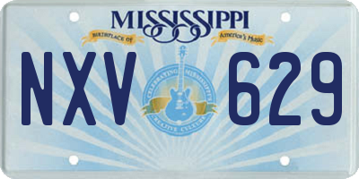 MS license plate NXV629