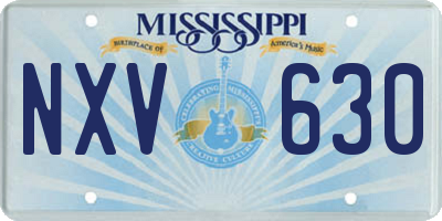 MS license plate NXV630