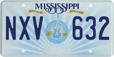 MS license plate NXV632