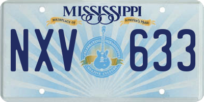 MS license plate NXV633