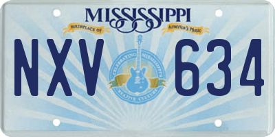 MS license plate NXV634