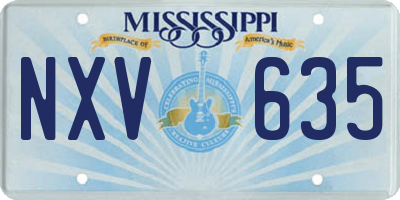 MS license plate NXV635