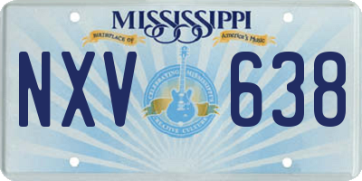 MS license plate NXV638