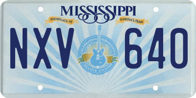 MS license plate NXV640