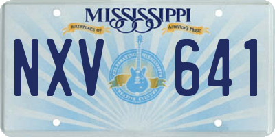 MS license plate NXV641