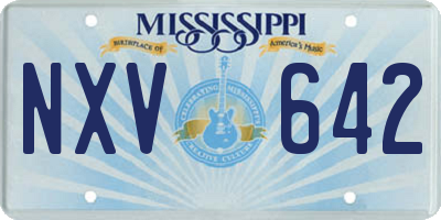 MS license plate NXV642