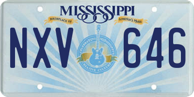 MS license plate NXV646