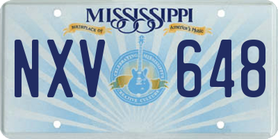MS license plate NXV648
