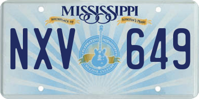 MS license plate NXV649