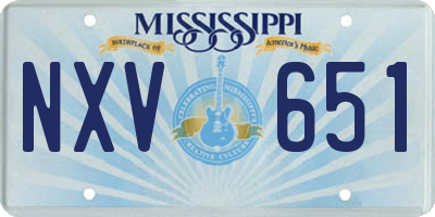 MS license plate NXV651