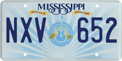 MS license plate NXV652