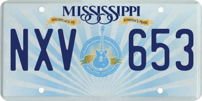 MS license plate NXV653