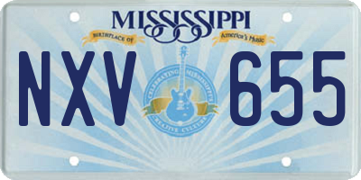 MS license plate NXV655