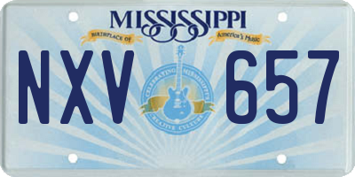 MS license plate NXV657