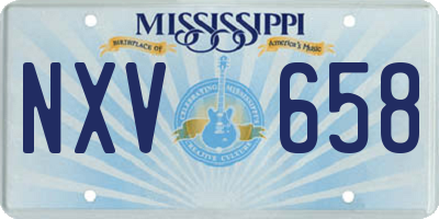 MS license plate NXV658