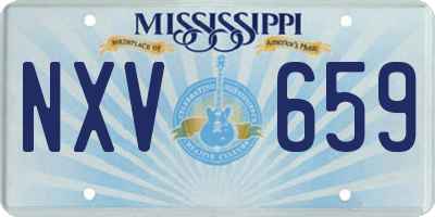 MS license plate NXV659
