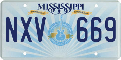 MS license plate NXV669