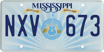 MS license plate NXV673