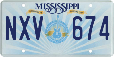 MS license plate NXV674