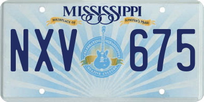 MS license plate NXV675