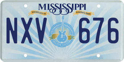 MS license plate NXV676