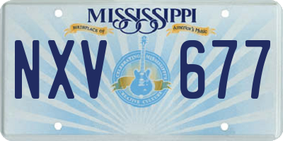 MS license plate NXV677
