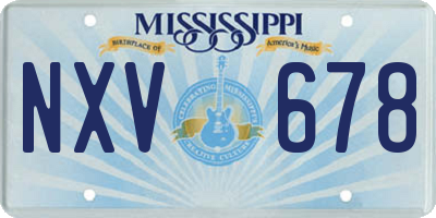 MS license plate NXV678