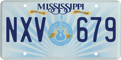 MS license plate NXV679