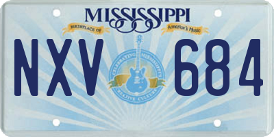 MS license plate NXV684