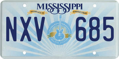 MS license plate NXV685