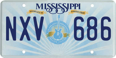 MS license plate NXV686