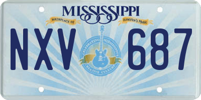 MS license plate NXV687