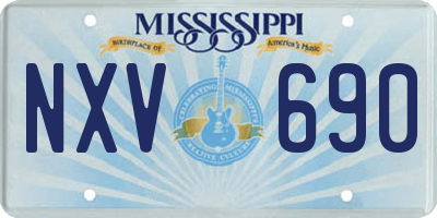MS license plate NXV690